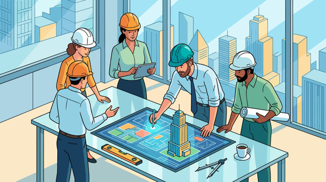Civil Engineer Explaining Images