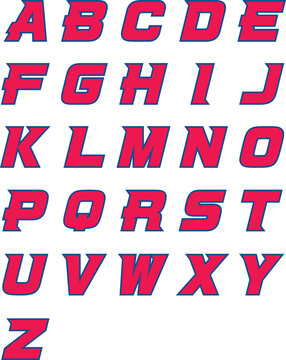 PR Baseball Team Font Vector.eps