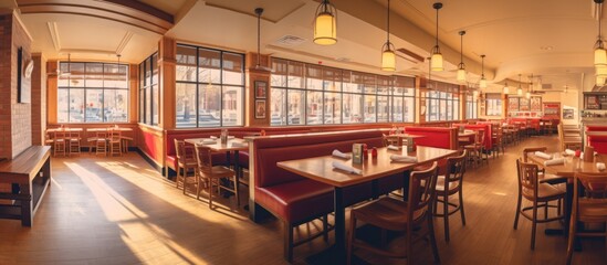Fototapeta premium Experience the inviting warmth and timeless charm of a sun-drenched classic bistro.