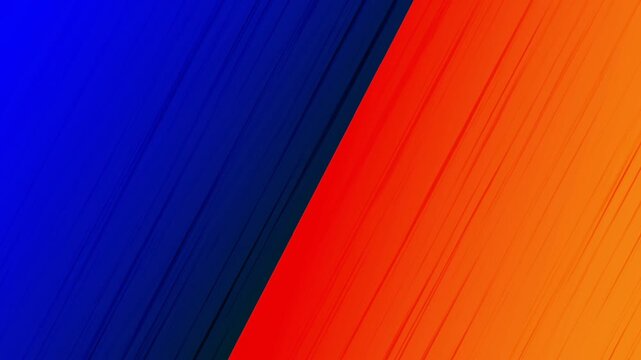 Versus VS background with split blue and orange diagonal speed lines and white circle logo. Modern sports battle screen