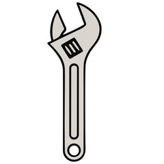 Obraz premium A wrench lies on a surface in a workshop environment.
