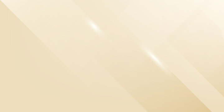 Abstract luxury gold background with cream beige paper line, shadow and sparkling light. Elegant 3d paper art banner design for banner, presentation, poster, card, vector illustration.