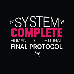 Fototapeta premium system complete human optional final protocol cyberpunk streetwear