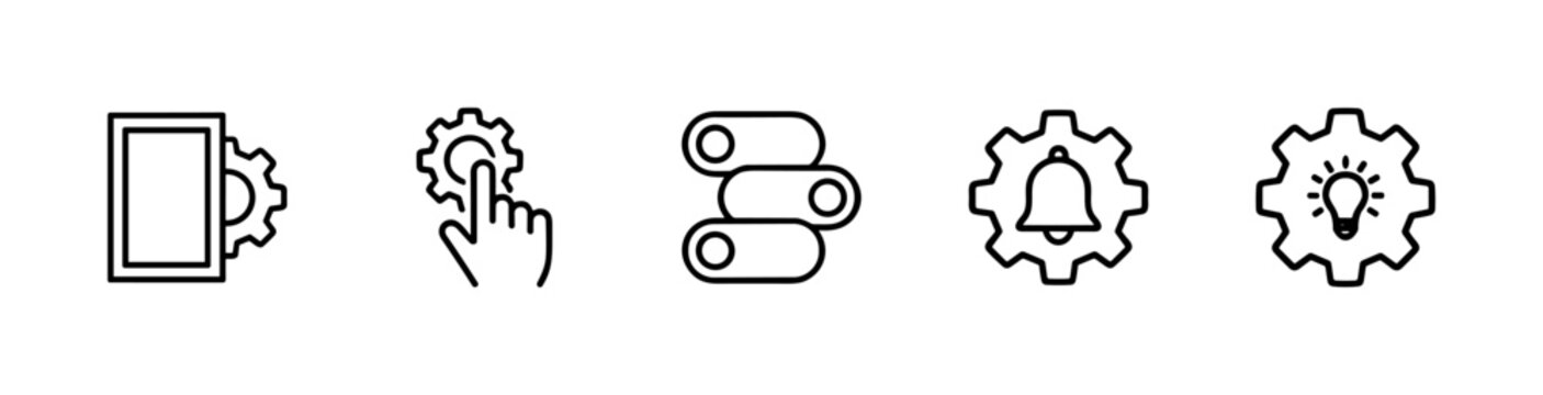 Minimalist Settings and Configuration Line Icons