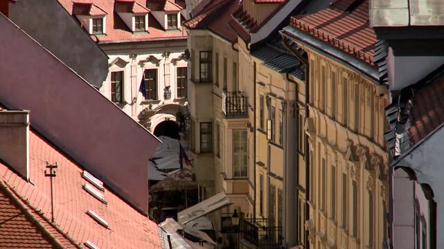 facades of old buildings Bratislava