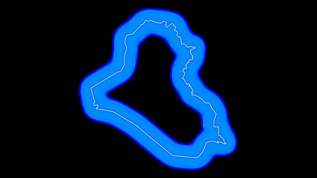 abstract animated blue shape on black background