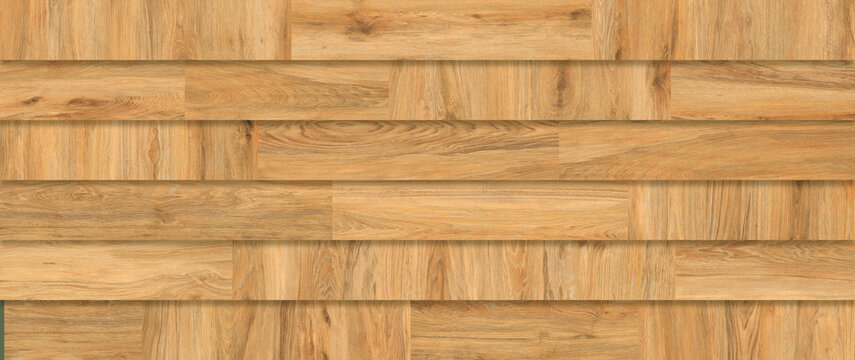 Natural oak wood texture background, horizontal timber planks with visible grain, light brown wooden surface for interior design and flooring