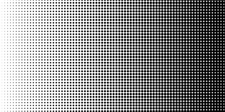 abstract simple black big to small horizontal dot pattern can be used background.