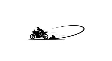 Racing Motorcycle with Driver Speeding Fast. © Novi Ratnasari