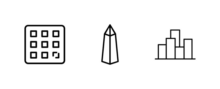Minimalist touchscreen gestures and cursor navigation line icon set