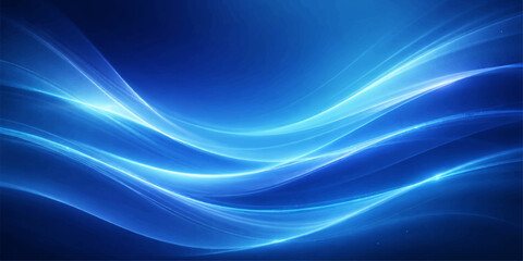 Fototapeta premium A futuristic blue wave wallpaper design featuring flowing curves and light patterns to create a dynamic motion texture with an artistic fractal energy shape