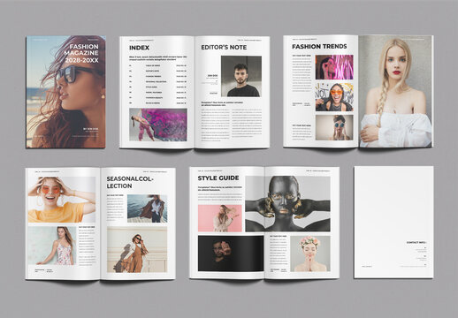 Fashion Magazine Layout Template