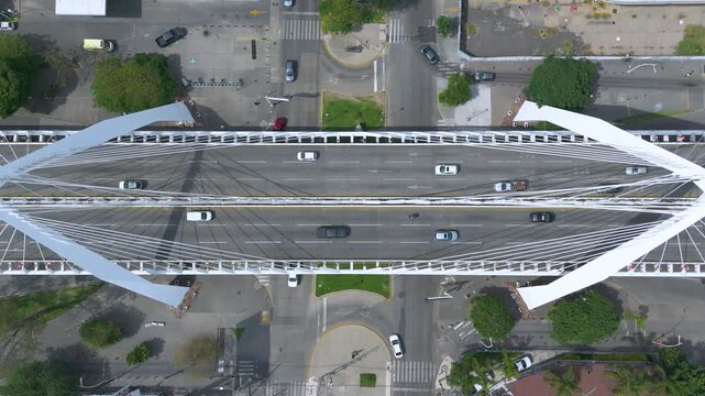 July 29, 2025, Guadalajara, Mexico: Guadalajara from Above: The Iconic Matute Remus Bridge.