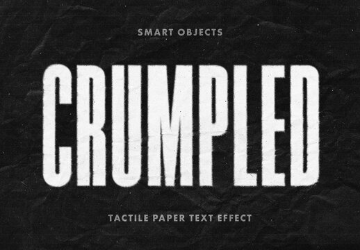 Tactile Folded Paper Text Effect Mockup