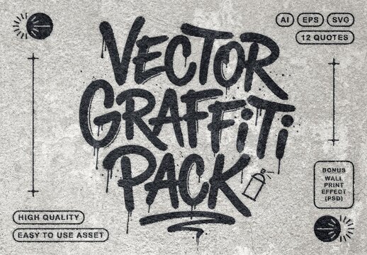 Graffiti Vector Pack + PSD Effect