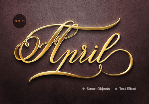 3D Golden Mockup