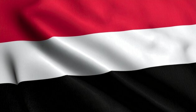 Egypt national flag with Eagle of Saladin