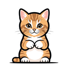 Fototapeta premium Cute Orange Tabby Cartoon Cat.