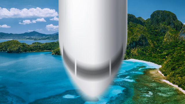 Airplane Transition White Down 4K Alpha Channel &ndash; Flying Plane Animation Transition, Clean White Travel Scene Cut with Transparent Background for Video Editing
