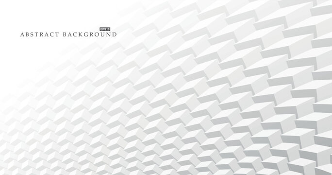 White abstract textured background with perspective. Creative 3d surface with geometric shapes. Business corporate design. Poster, banner, presentation template