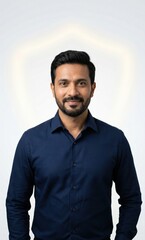 Obraz premium Indian Security Protection Concept Cyber Safety Business Portrait
