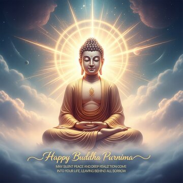 Buddha statue celebrating buddha parinirvana with serene and enlightened ambiance