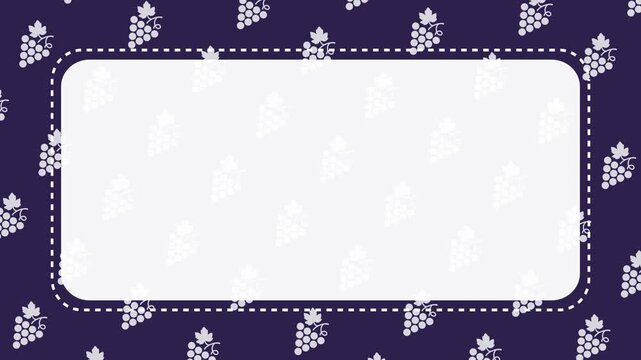 Grapes Pattern Animation | Fruit Background Seamless Design | Copy Space