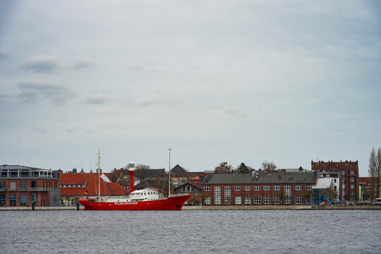 Wilhelmshaven ,Germany. April 5, 2026.Historic lightship in Wilhelmshaven shown as a maritime landmark in the harbor area, highlighting its red hull, nautical character and cultural significance. 