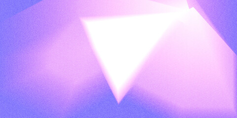 Abstract purple and pink geometric background with grainy noise texture and glowing light effects...