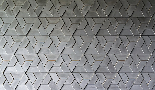 Geometric concrete wall surface pattern in Brasilia, Federal District, Brazil