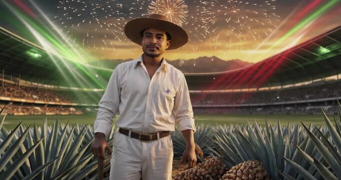 hombre, agave, estadio, festejo, mundial, copa del mundo, tequila, balon, gorros, horticultura, gente, agricultor, naturaleza, huerta, sonriente, cow-boy, par, seniors, fruta, persona, sonrisa, alimen