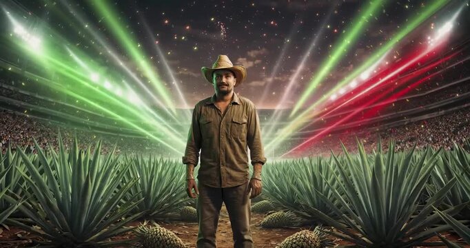 hombre, agave, estadio, festejo, mundial, copa del mundo, tequila, balon, gorros, horticultura, gente, agricultor, naturaleza, huerta, sonriente, cow-boy, par, seniors, fruta, persona, sonrisa, alimen