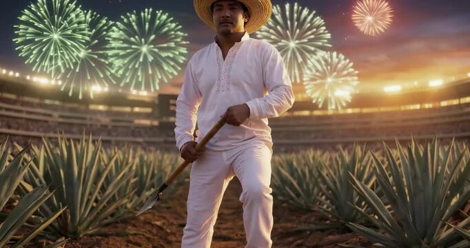 hombre, agave, estadio, festejo, mundial, copa del mundo, tequila, balon, gorros, horticultura, gente, agricultor, naturaleza, huerta, sonriente, cow-boy, par, seniors, fruta, persona, sonrisa, alimen