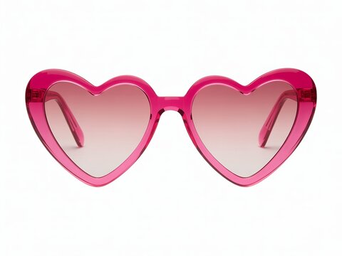Pink heart shaped glasses frames isolated on white background pink glasses frames optical frames eyewear frames