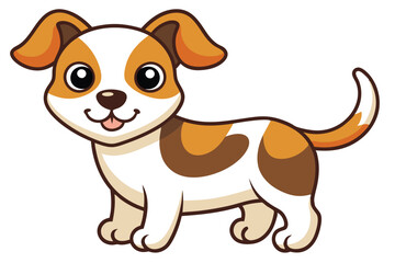 Obraz premium puppy vector on white background