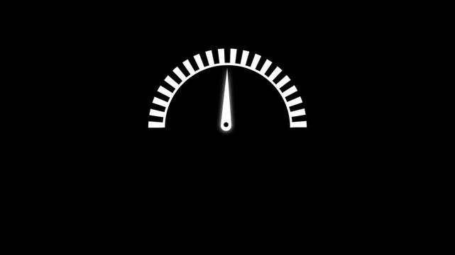 Speed meter or indicator conceptual animation. Indicator of speed meter. A colorful speed miter animation.