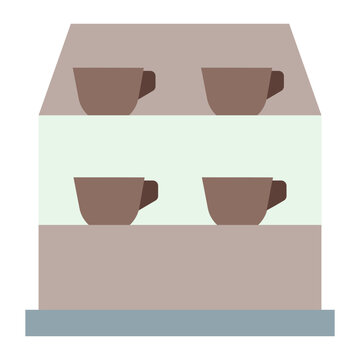 Showcase Vector Flat Icon Design