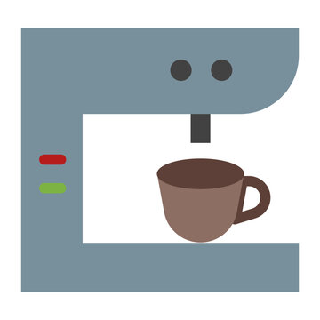 Coffee Maker Vector Flat Icon Design