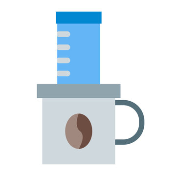 Aeropress Vector Flat Icon Design