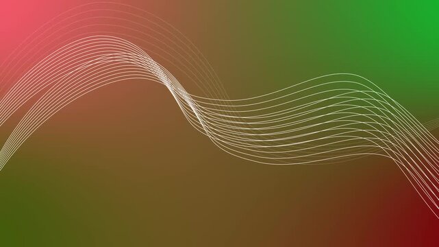 Abstract flowing wave lines background animation, Flowing white curved lines creating a minimalist wave pattern