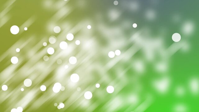 Bokeh light streaks background animation, Soft bokeh background with diagonal light streaks and glowing white circular highlights