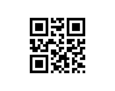 Black QR code symbol isolated vector style image