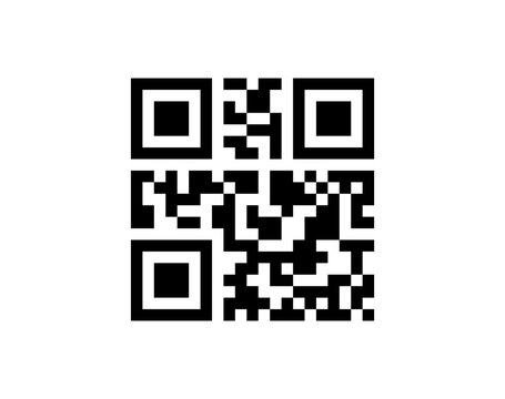 Black QR code symbol isolated vector style image