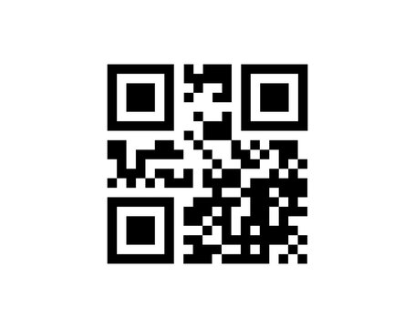 Black QR code symbol isolated vector style image