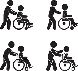 Naklejka premium Vector illustration set of black silhouettes featuring family and children riding bikes, including bmx cyclists in action performing extreme sport jumps and fun cycling races