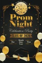 Prom Night Event Poster Template Vector Illustration © artisticco