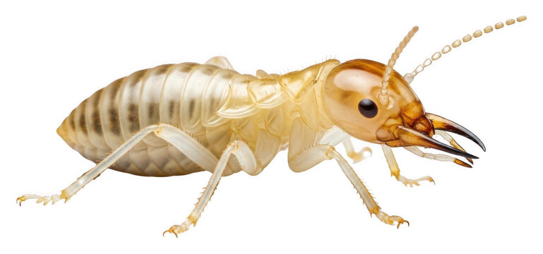 Pale Termite png Destructive Pest cutout Close-up Insect png Worker Bug cutout Subterranean Creature png isolated transparent background image