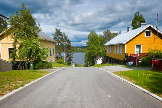 Traditional Finnish architecture in Nurmes, Finland