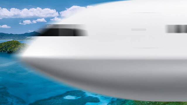 Airplane Transition White Left 4K Alpha Channel &ndash; Flying Plane Animation Transition, Clean White Travel Scene Cut with Transparent Background for Video Editing