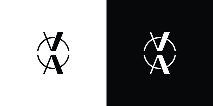 Unique and modern letter AA initials logo design